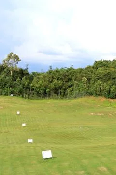 Landscape of golf field Stock Photos