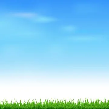 Landscape With Grass Stock Illustration