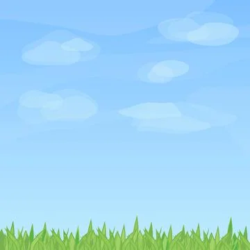 Landscape with grass Stock Illustration