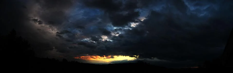 Landscape of gray clouds at sunset, Stock Photos
