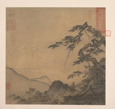 Landscape with great pine second quarter of the 13th century Ma Lin Chinese.. Фото