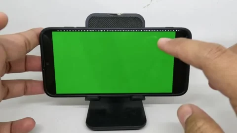 Landscape green screen smartphone Stock Footage 284831151