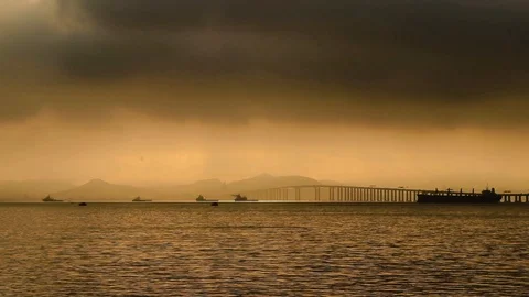 Landscape of guanabara bay Stock Footage 86119042