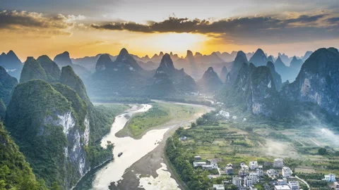 Landscape of Guilin Vídeo Stock 104352057