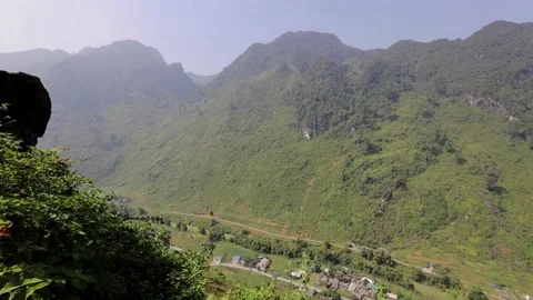 Landscape of the Ha Giang Loop in Vietnam Stock Footage 130324435