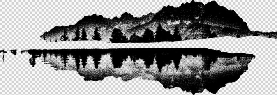 Landscape  halftone Stock Illustration