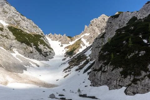 Landscape high in the mountains beautiful winter view Stock Photos