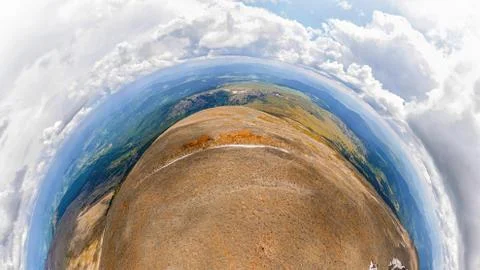 The landscape of the high point of the mountain is over two thousand kilomete Stock Photos
