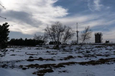 Landscape of the highest point in the Black Forest Hornisgrinde Stock Photos