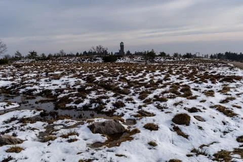 Landscape of the highest point in the Black Forest Hornisgrinde Stock Photos