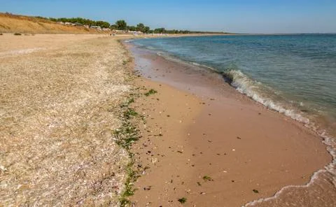 The landscape on the huge beach Stock Photos