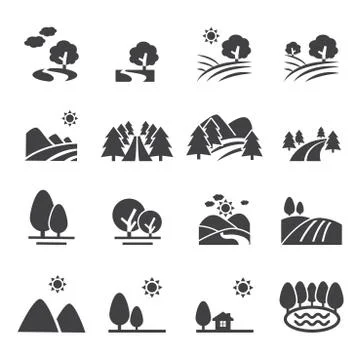 Landscape icon Stock Illustration
