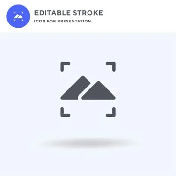 Landscape icon vector, filled flat sign, solid pictogram isolated on white, logo 스톡 일러스트