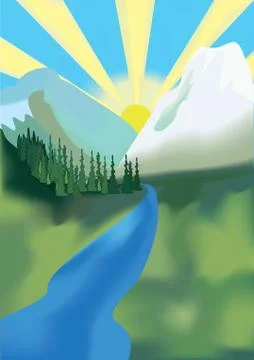 Landscape. Stock Illustration