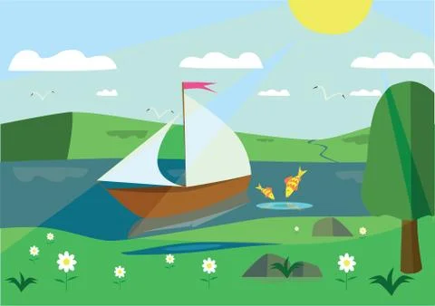 Landscape Ilustração Stock