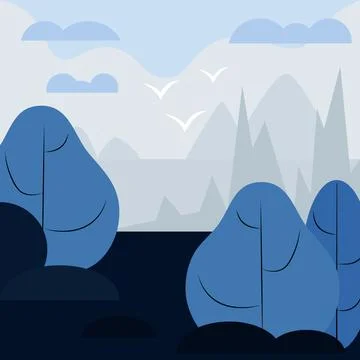 Landscape Illustrazione stock