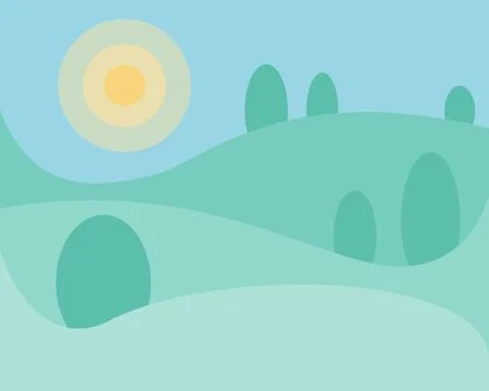 Landscape illustration Stock Illustration