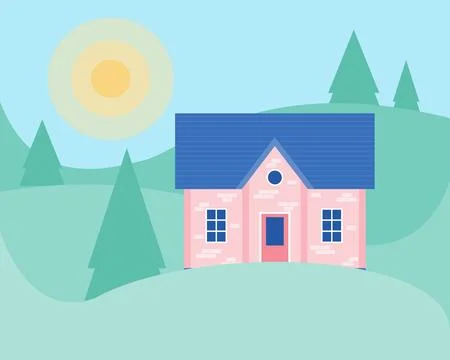 Landscape illustration Stock Illustration