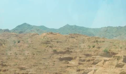 Landscape image of brown mountains Stock Photos