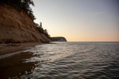 Landscape image of  the famous Calvert Cliffs Stock Photos