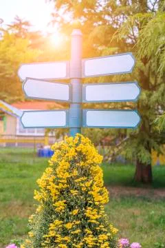 Landscape indicator board Stock Photos