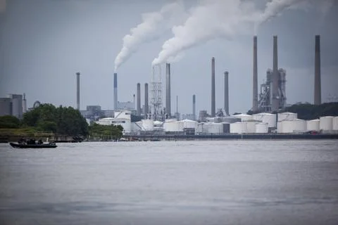 Landscape of industry work in Denmark Stock Photos