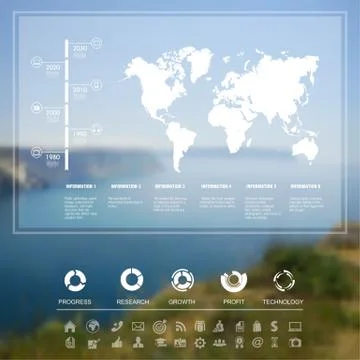 Landscape infographic Stock Illustration