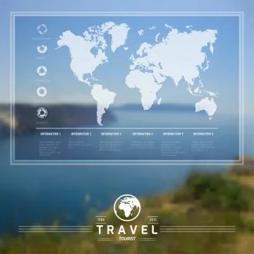 Landscape infographic Stock Illustration