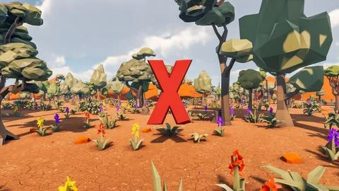 Landscape initiatives with microsites and problems for day-to-day 3d render Stock Illustration