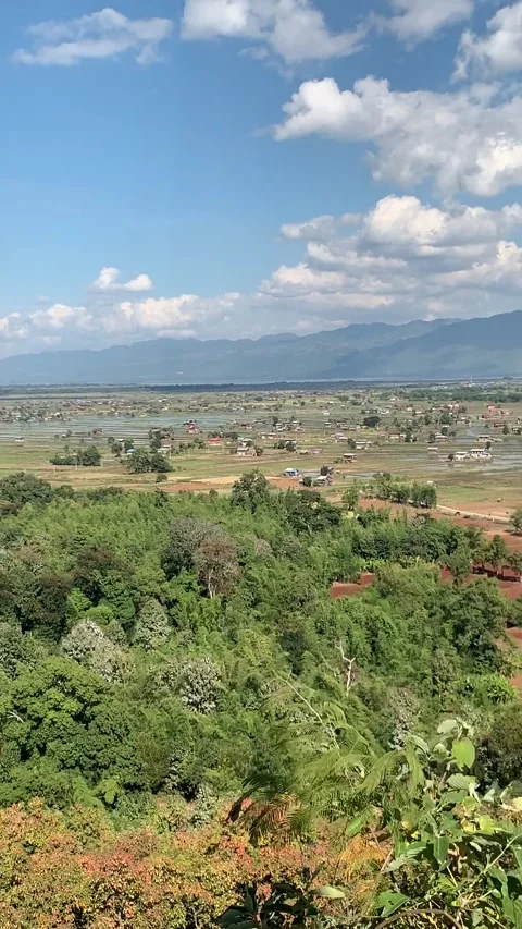 Landscape in Inle Lake Видео 343754526
