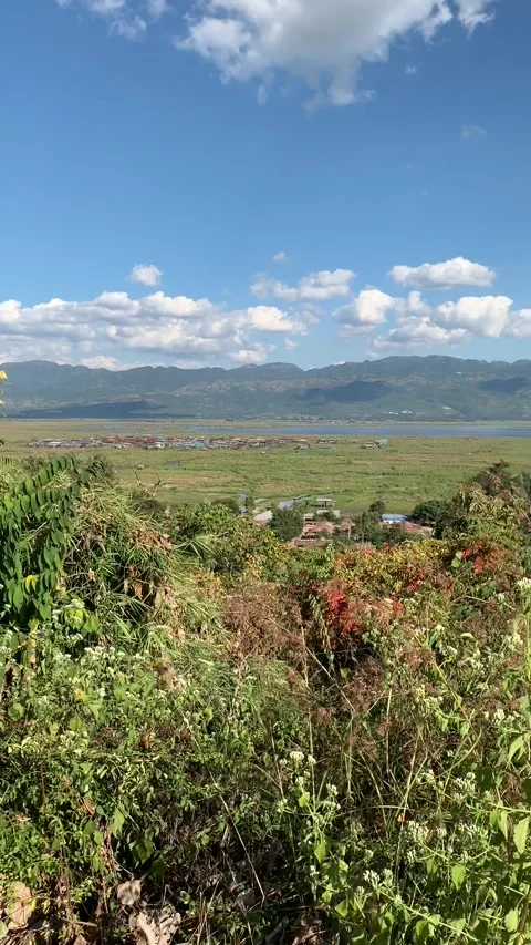 Landscape in Inle Lake Vídeo Stock 343754573