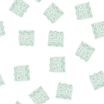 Landscape install glyph seamless pattern Stock Illustration