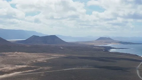 Landscape on island La Grasiosa, Canary Islands Stock Footage 132296438