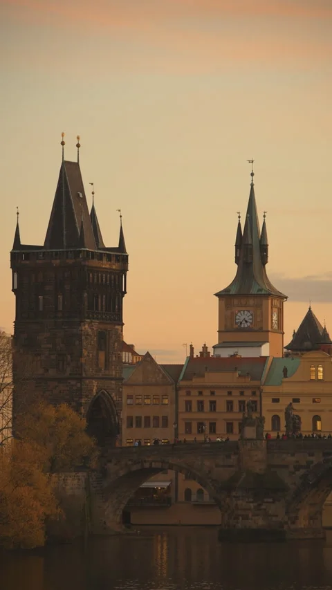 Landscape with Karlov most Stock Footage 240120009