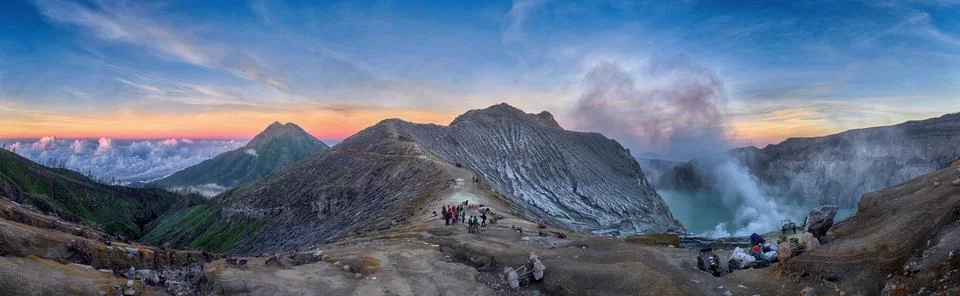 Landscape at Kawah Ijen, Java Indonesia Fotos Stock