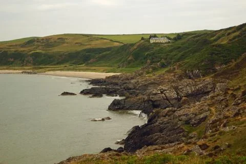 Landscape on Killantringan Lighthouse Stock Photos