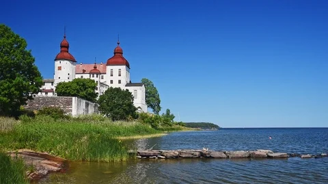 Landscape at Lacko castle Stock Footage 97223789
