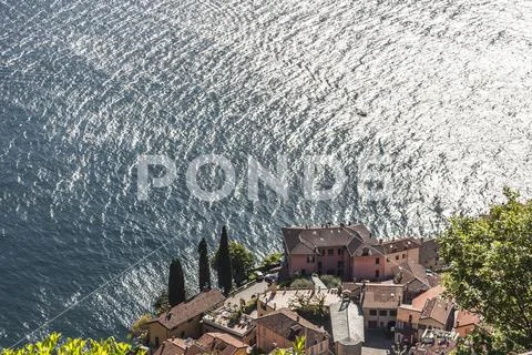 Landscape of lago di como Stock Photos