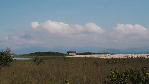 Landscape with lake and clouds 스톡 동영상 138067446