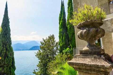 Landscape of lake Como Stock Photos