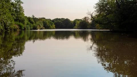 Landscape lake in Epping forest Stock Photos