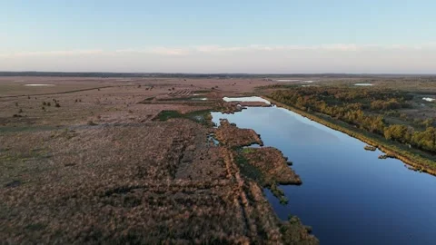 Landscape with a lake Stock Footage 249016366