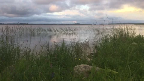 Landscape of a lake Stock Footage 299747266