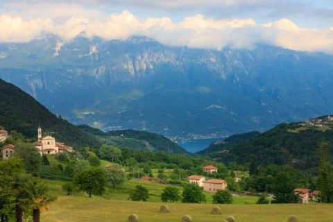 Landscape at Lake Garda Stock Photos