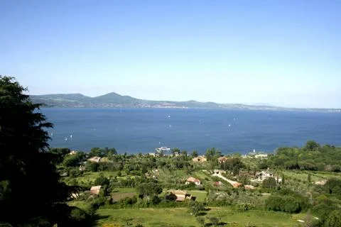 Landscape with lake Stock-Fotos