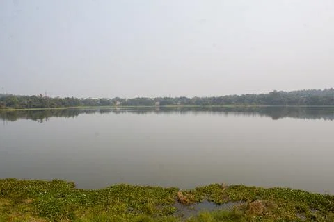 Landscape with lake Stock Photos