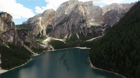 Landscape Of The Lake Surrounded By Mountains. Stock Footage 107423254