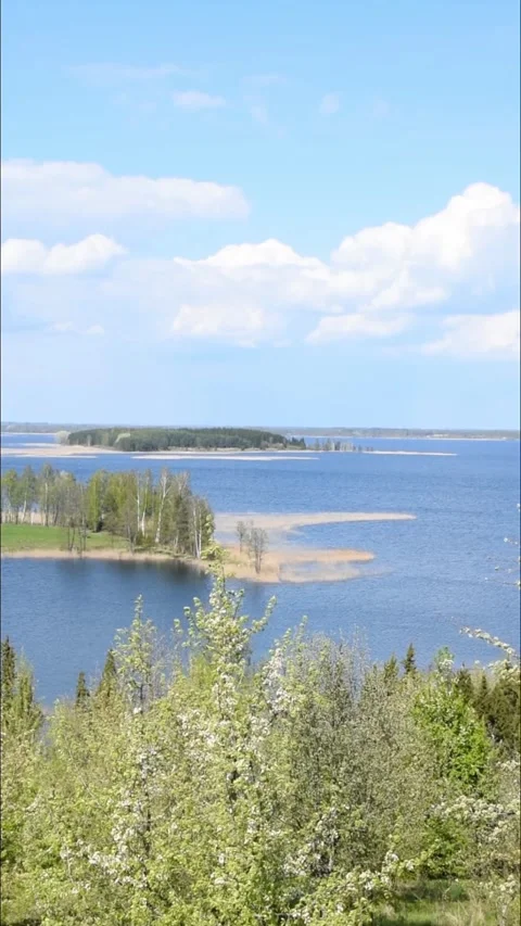 Landscape with lakes Stock Footage 276214231