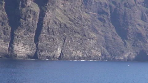 Landscape with lava mountains and ocean in  Canary islands, Spain Stock Footage 59089581