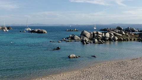 Landscape of Lavezzi, a splendid island between Corsica and Sardinia Stock-Footage 143242111